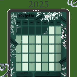 November Planner - Green Forest